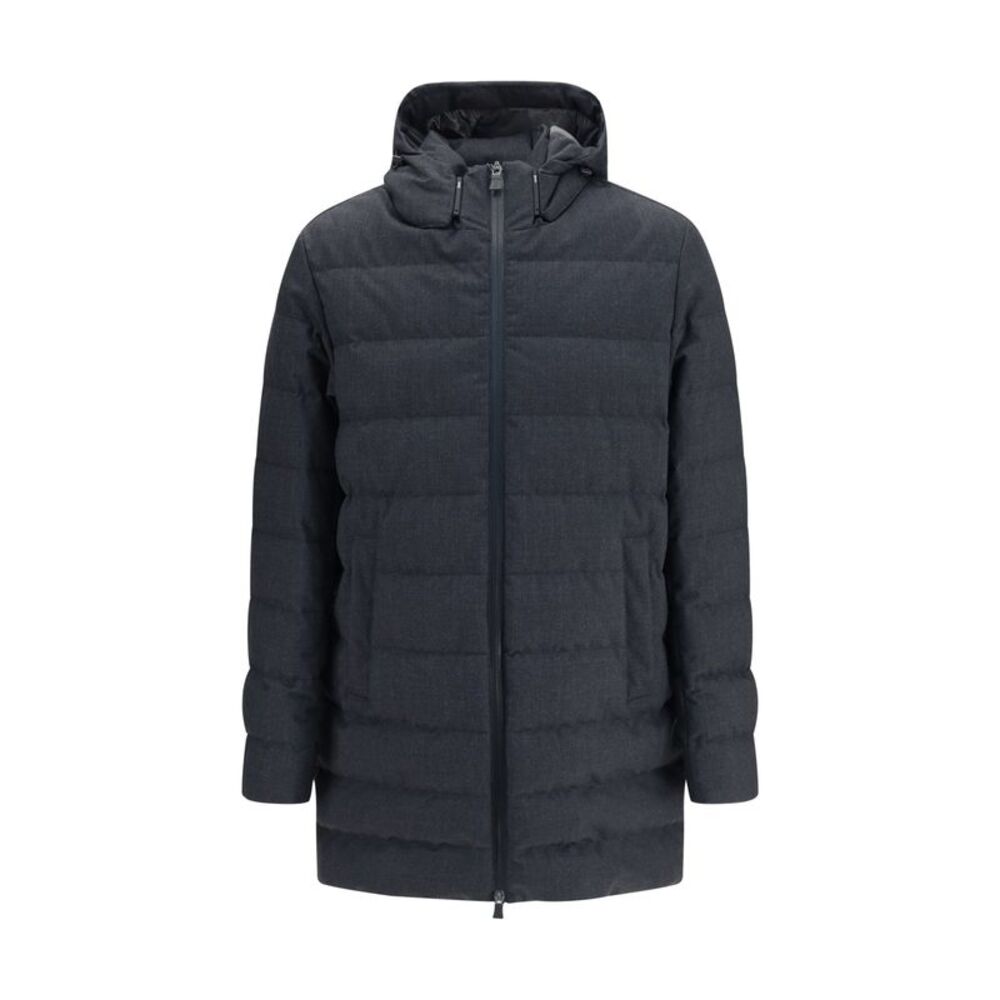 Herno Men Long Padded Hooded Jacket